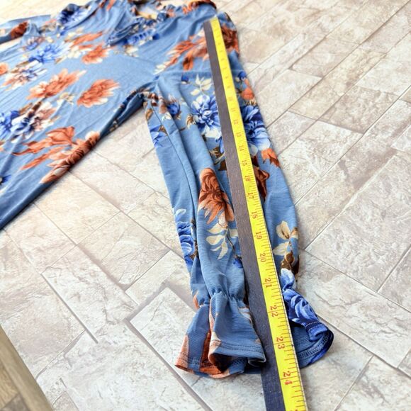 NEW DEAR SCARLETT Women's L Lizzy Long Sleeve Floral V-Neck Blouse - Picture 8 of 12